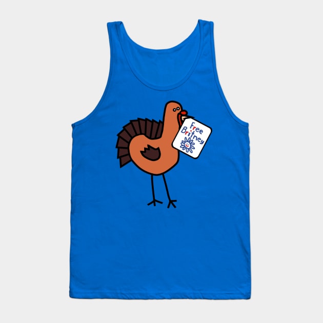 Free Britney with Thanksgiving Turkey Tank Top by ellenhenryart